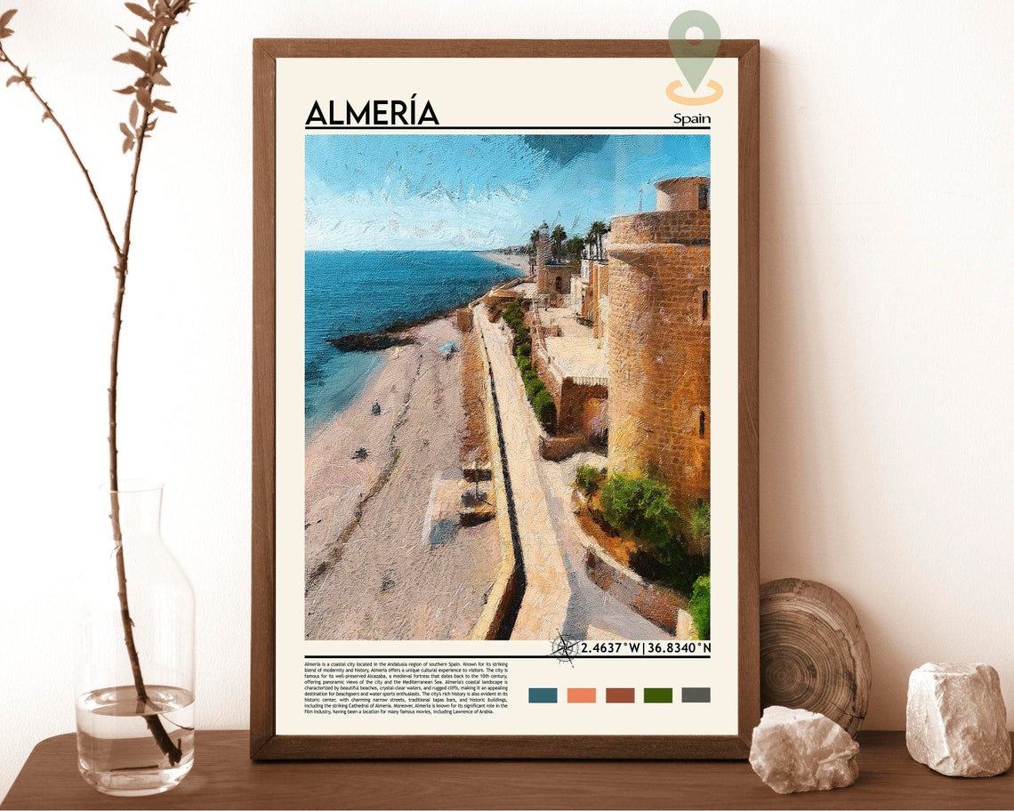 Almeria Print Almeria Poster Almeria Wall Art Almeria Travel Print Almeria Art Print Almeria Artwork Almeria Photo Spain Travel Print