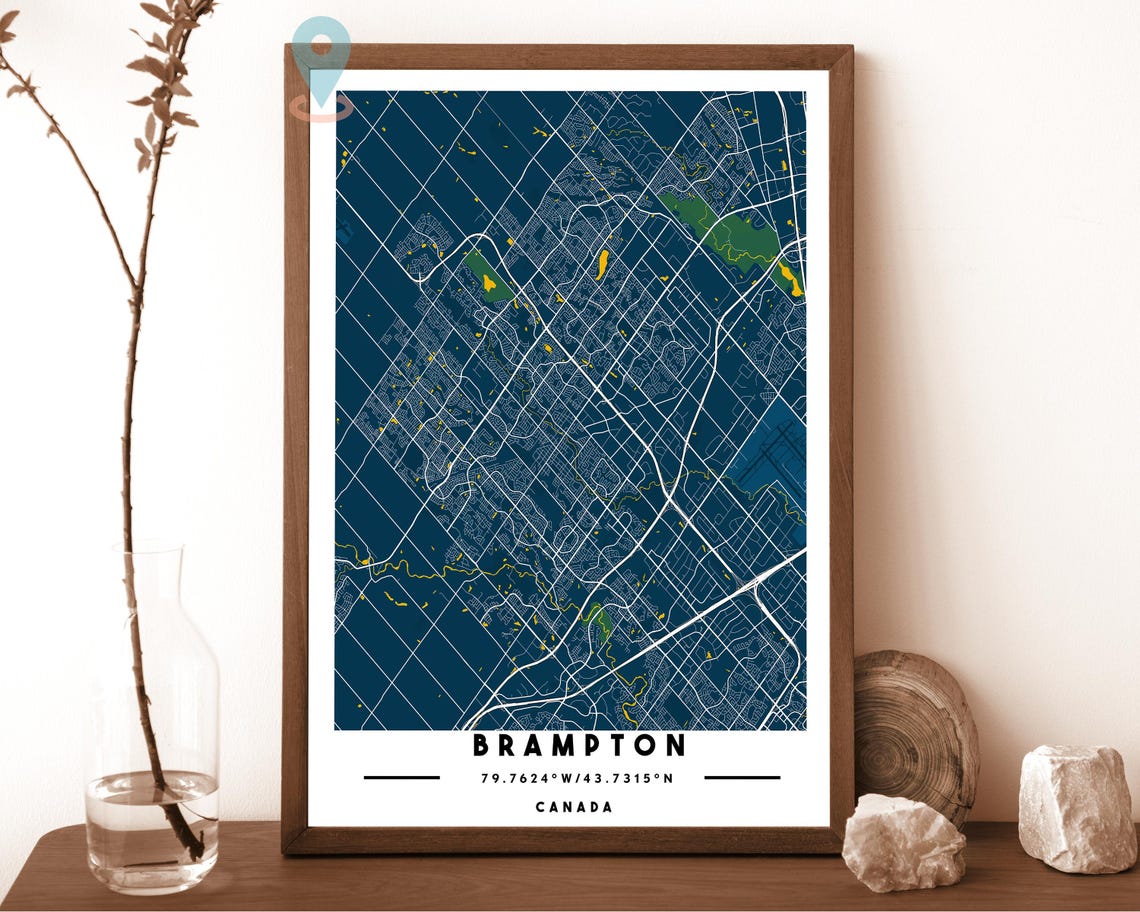 Brampton Canada City Street Map Minimalist Poster Wall Decor - Image 6