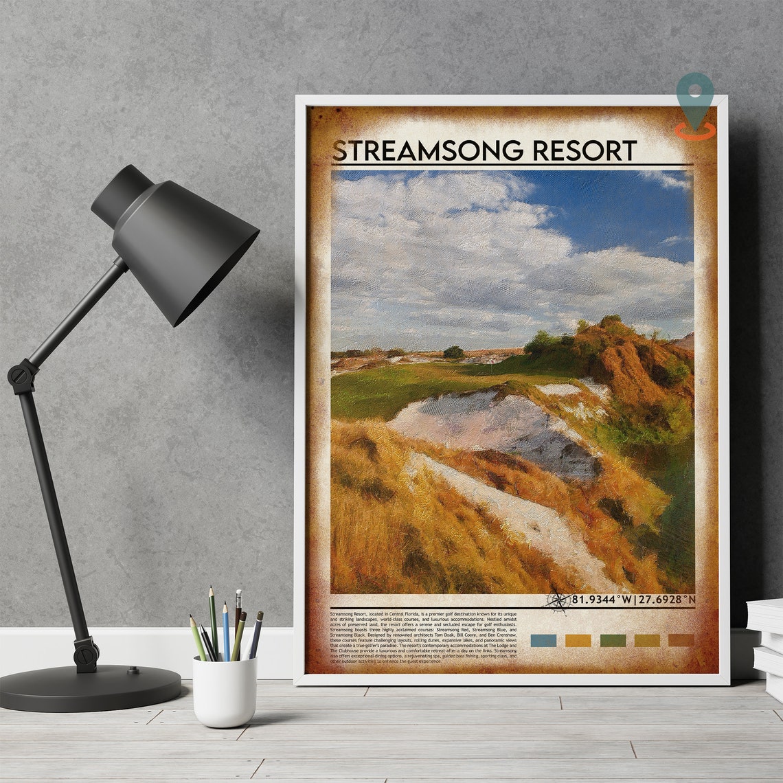 Streamsong Resort Florida Golf Course Dunes Travel Art Poster - Image 4