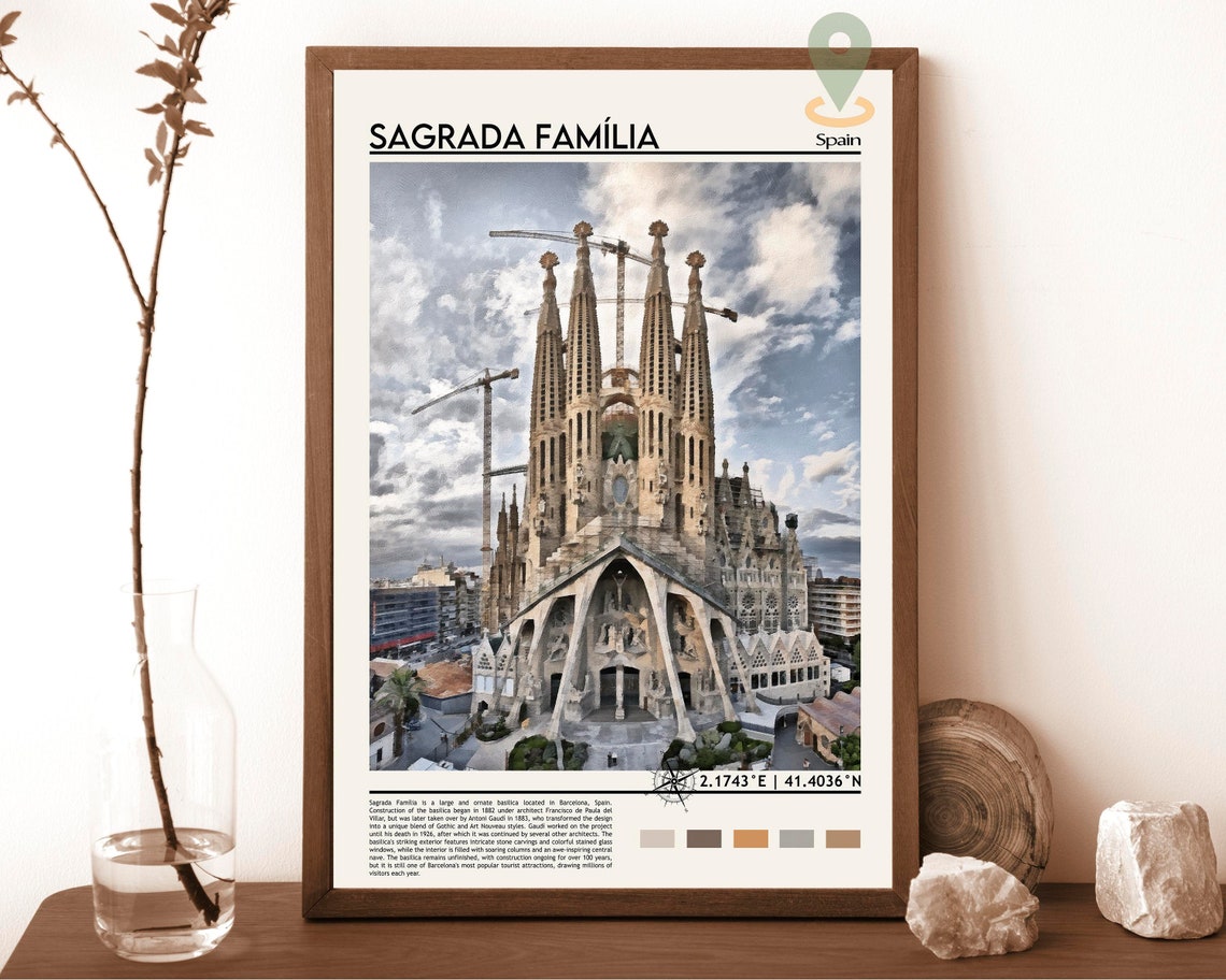 Sagrada Famlia Print Sagrada Famlia Poster Sagrada Famlia Wall Art Sagrada Famlia Travel Sagrada Famlia Barcelona Print Spain