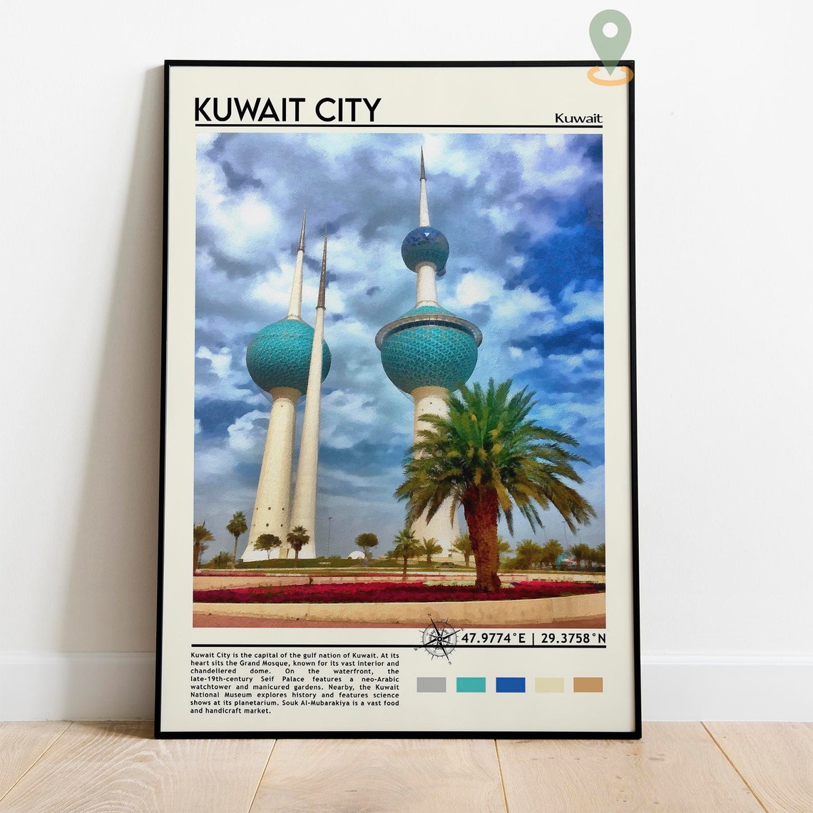 Kuwait City Print Kuwait City Art Kuwait City Poster Kuwait City Photo Kuwait City Poster Print Kuwait City Painting Kuwait Poster - Image 5