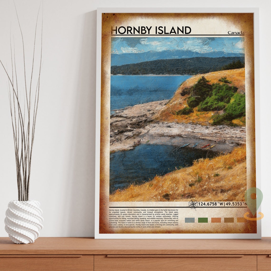 Hornby Island Print Hornby Island Poster Hornby Island Wall Art Hornby Island Travel Print Hornby Island Art Print Hornby Island Travel - Image 4