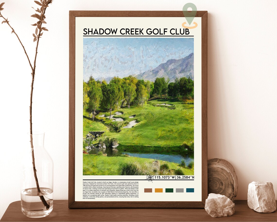 Shadow Creek Golf Club Las Vegas Fairway Painting Sports Poster