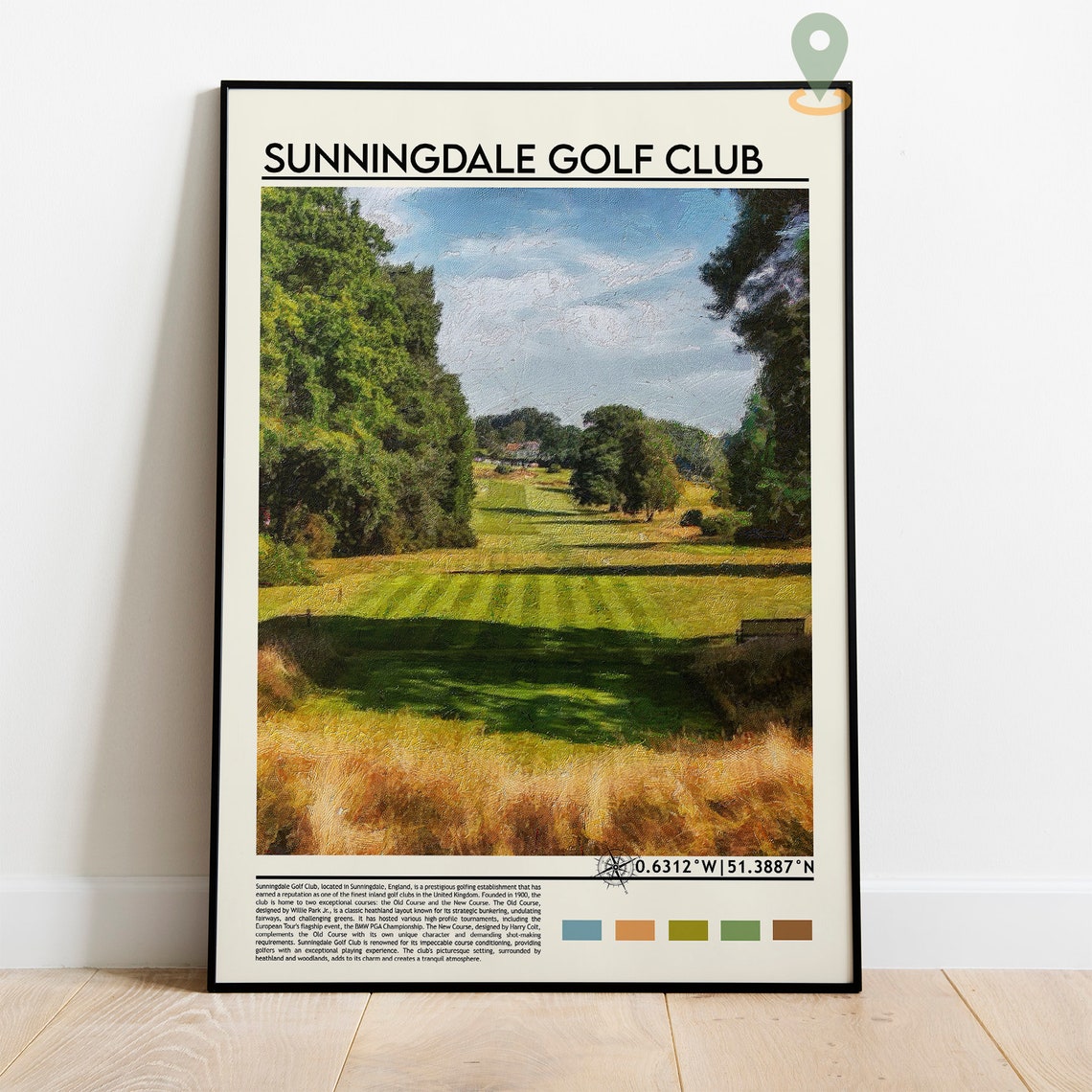 Sunningdale Golf Club England Fairway Landscape Travel Poster - Image 5