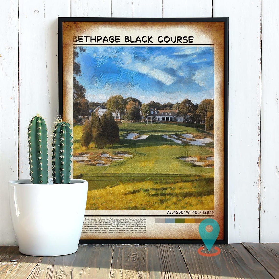 Bethpage Black Course Long Island Golf Championship Fairway Poster - Image 2