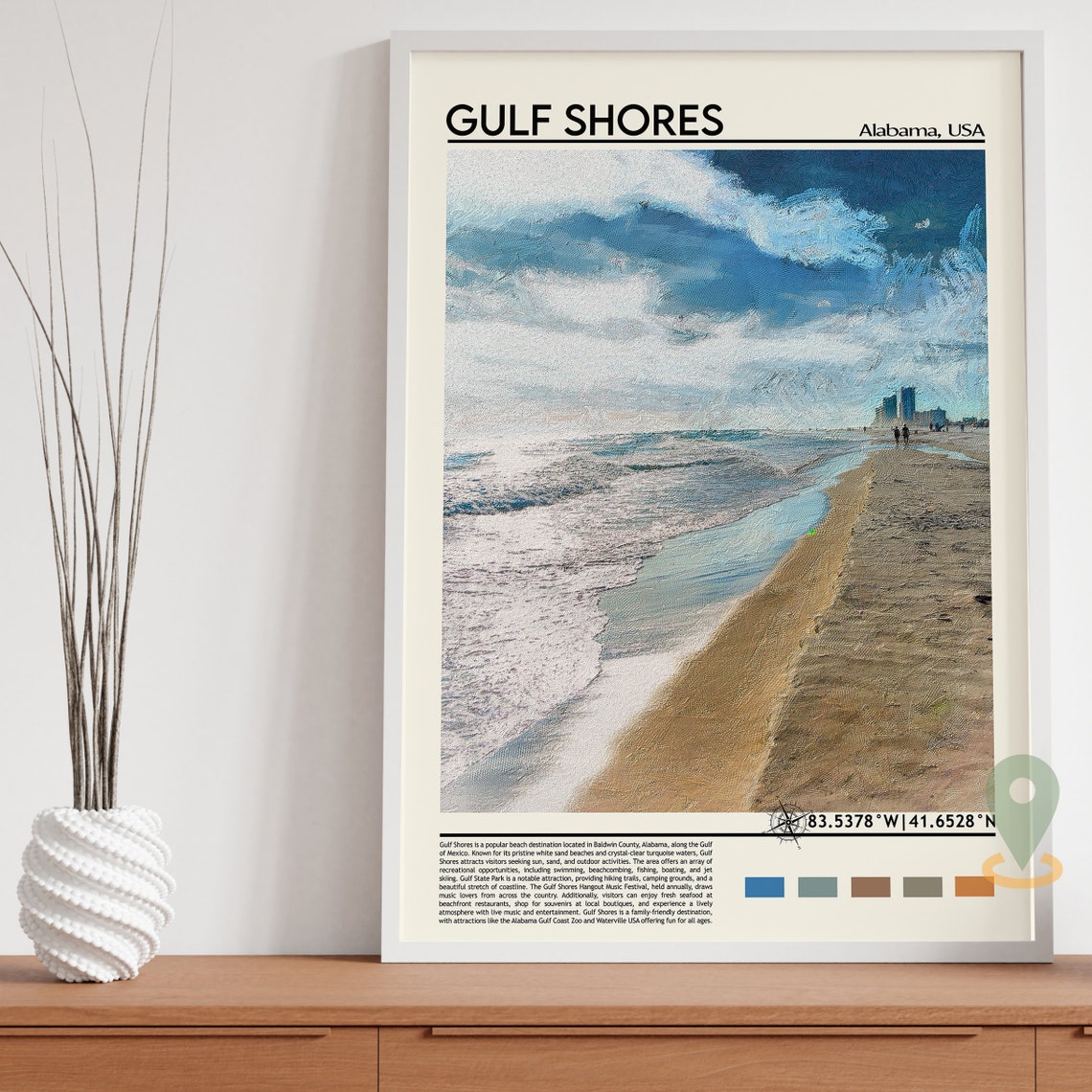 Gulf Shores Print Gulf Shores Poster Gulf Shores Wall Art Gulf Shores Travel Print Gulf Shores Art Print Gulf Shores Artwork Alabama - Image 5