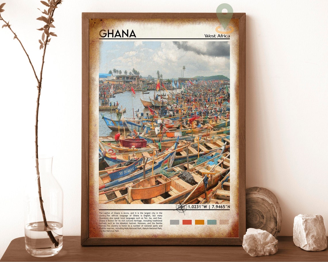 Ghana Print Ghana Poster Ghana Wall Art Ghana Travel Ghana Artwork Ghana Artwork Ghana Photo Ghana Painting Ghana Accra Print Accra - Image 6