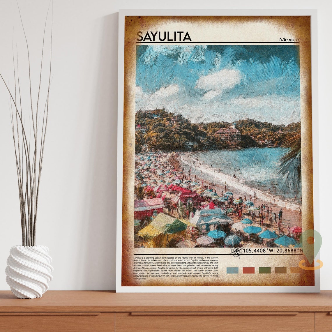 Sayulita Print Sayulita Poster Sayulita Wall Art Sayulita Travel Print Sayulita Art Print Sayulita Artwork Sayulita Photo Mexico Art - Image 4