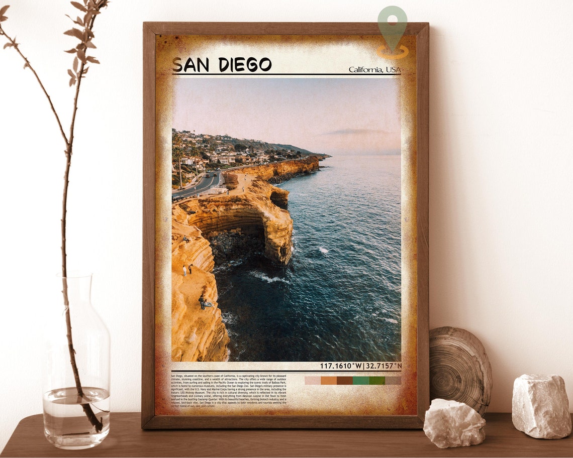 San Diego Print San Diego Art San Diego Poster San Diego Photo San Diego Poster Print San Diego Painting California Travel Poster - Image 6