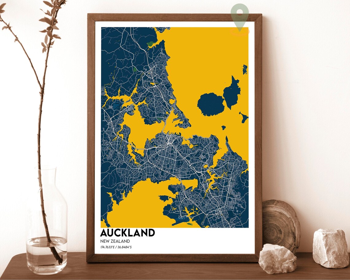 Auckland Map Auckland Map Print Auckland Personalized Map Auckland Wall Art Auckland Travel Poster Auckland New Zealand Poster