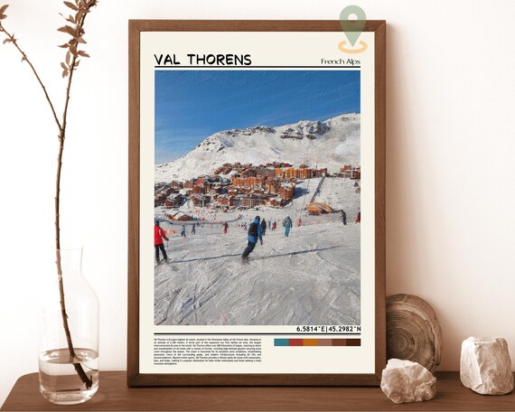 Val Thorens French Alps Ski Resort Village Winter Scene Poster
