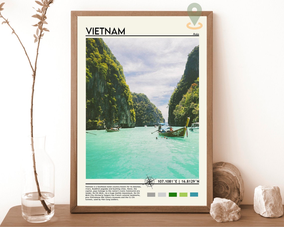 Vietnam Print Vintage Poster Vietnam Wall Art Vietnam Poster Vietnam Photo Vietnam Poster Print Vietnam Wall Deco Hanoi Poster