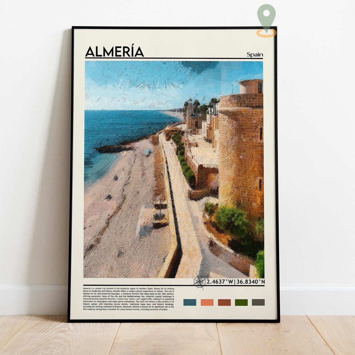 Almeria Print Almeria Poster Almeria Wall Art Almeria Travel Print Almeria Art Print Almeria Artwork Almeria Photo Spain Travel Print - Image 2