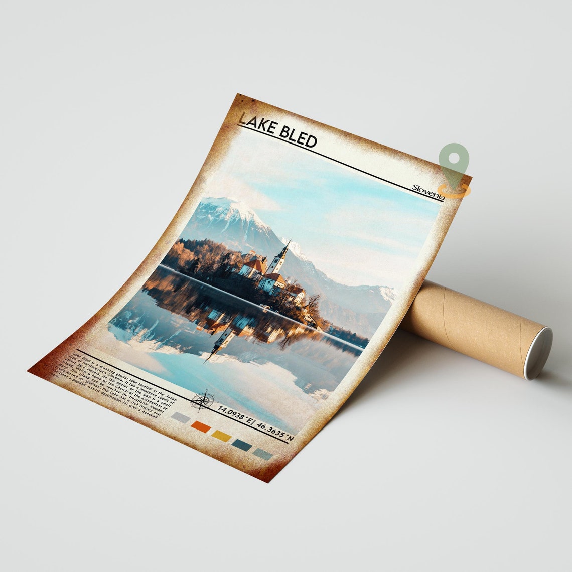 Lake Bled Print Lake Bled Art Lake Bled Poster Lake Bled Photo Lake Bled Poster Print Lake Bled Painting Slovenia Travel Poster - Image 4