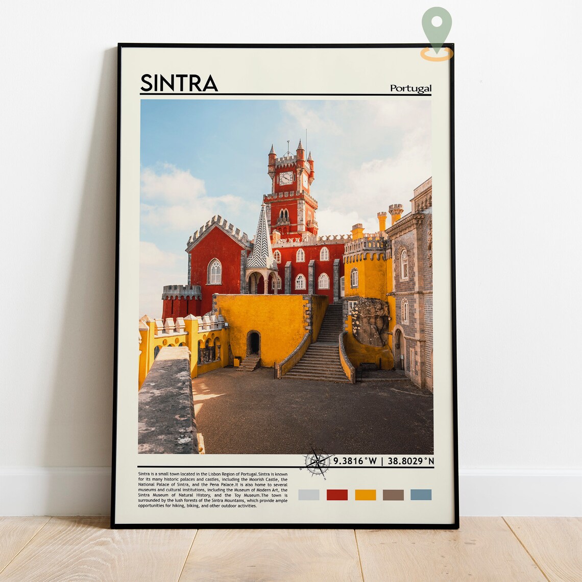 Sintra Portugal Pena Palace Fairytale Castle Travel Art Print - Image 5