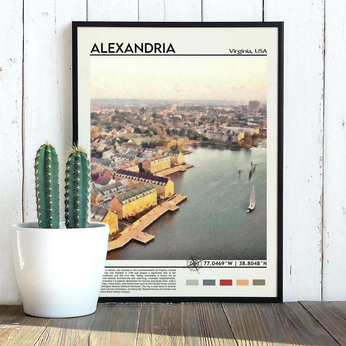 Alexandria Print Alexandria Poster Alexandria Wall Art Alexandria Travel Alexandria Art Print Alexandria Artwork Alexandria Virginia - Image 3