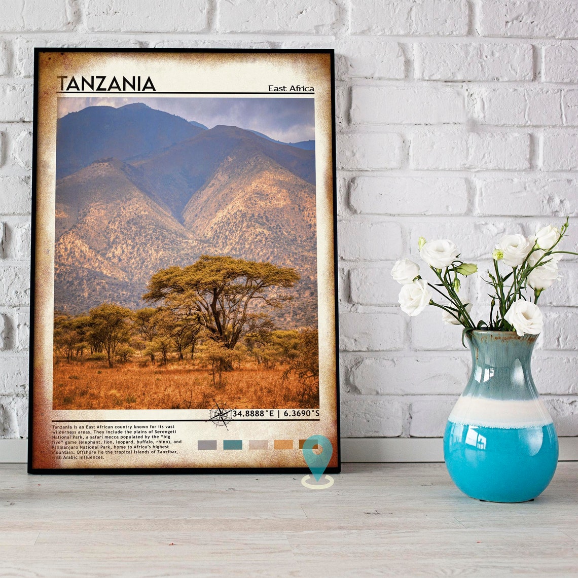 Tanzania Print Vintage Poster Tanzania Art Tanzania Poster Tanzania Photo Tanzania Poster Print Tanzania Wall Decor Travel Gift - Image 4