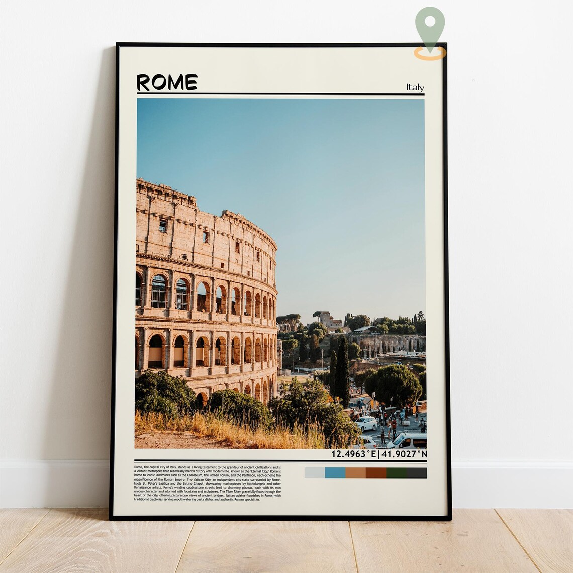 Rome Italy Colosseum Ancient Amphitheater Golden Hour Poster - Image 4