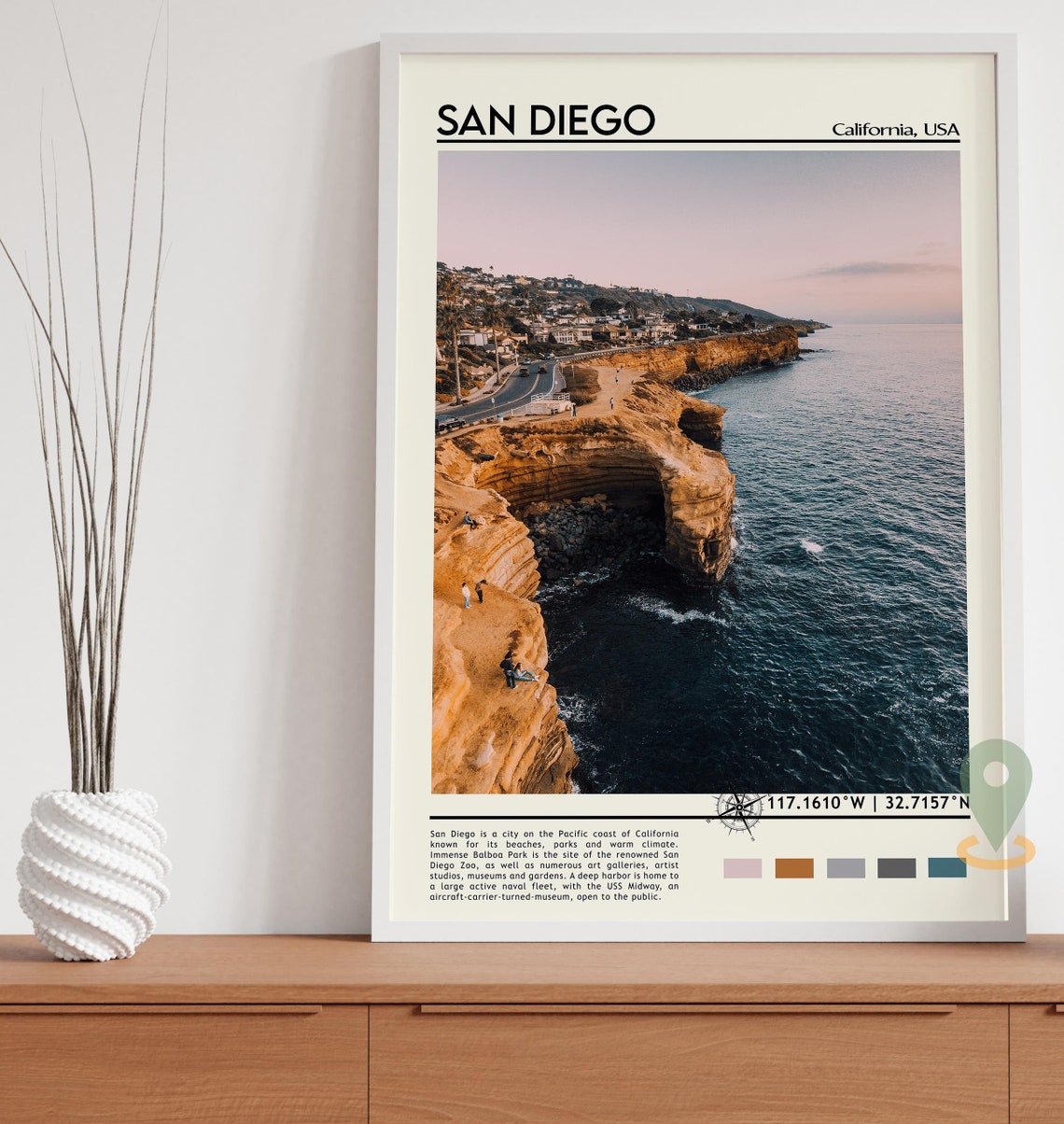 San Diego Print San Diego Art San Diego Poster San Diego Photo San Diego Poster Print San Diego Painting California Travel Poster - Image 2