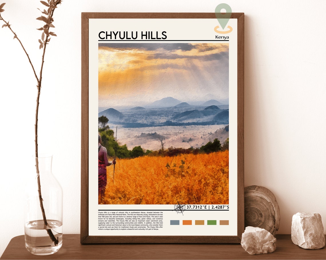 Chyulu Hills Print Chyulu Hills Poster Chyulu Hills Wall Art Chyulu Hills Travel Print Chyulu Hills Art Print Chyulu Hills Artwork