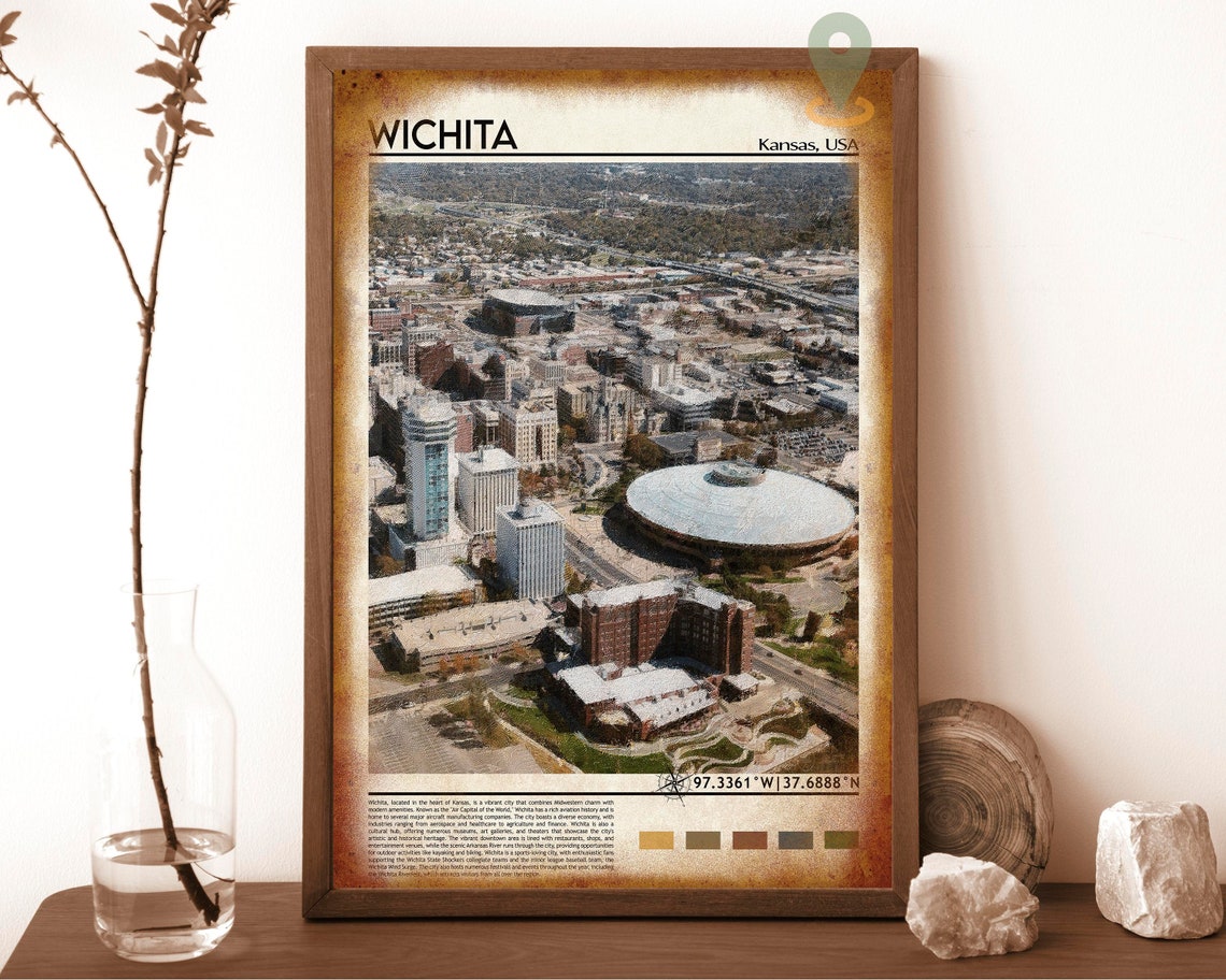 Wichita Print Wichita Poster Wichita Wall Art Wichita Travel Print Wichita Art Print Wichita Artwork Wichita Photo Kansas Travel - Image 6