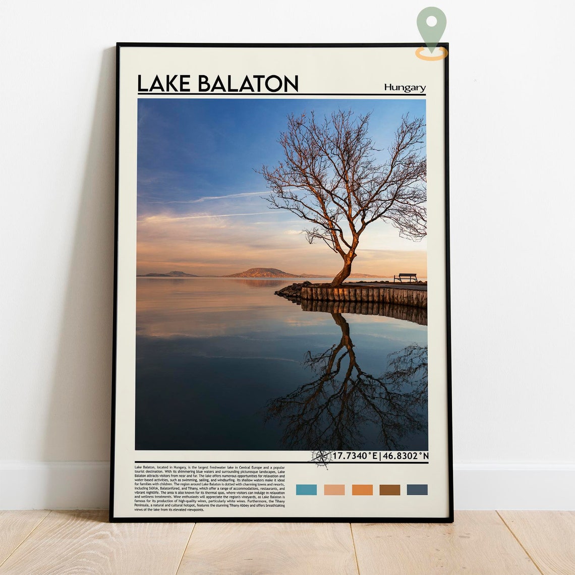 Lake Balaton Print Lake Balaton Poster Lake Balaton Wall Art Lake Balaton Travel Lake Balaton Art Print Lake Balaton Art Hungary Print - Image 2