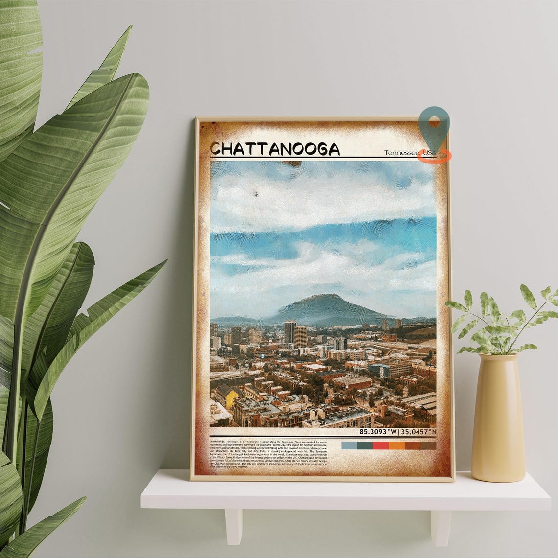 Chattanooga Tennessee Lookout Mountain River City Travel Poster - Image 4