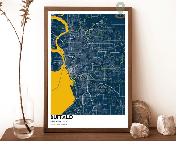 Buffalo Map Buffalo Map Print Buffalo Personalized Map Buffalo Wall Art Buffalo Travel Poster Buffalo Poster Buffalo New York Poster