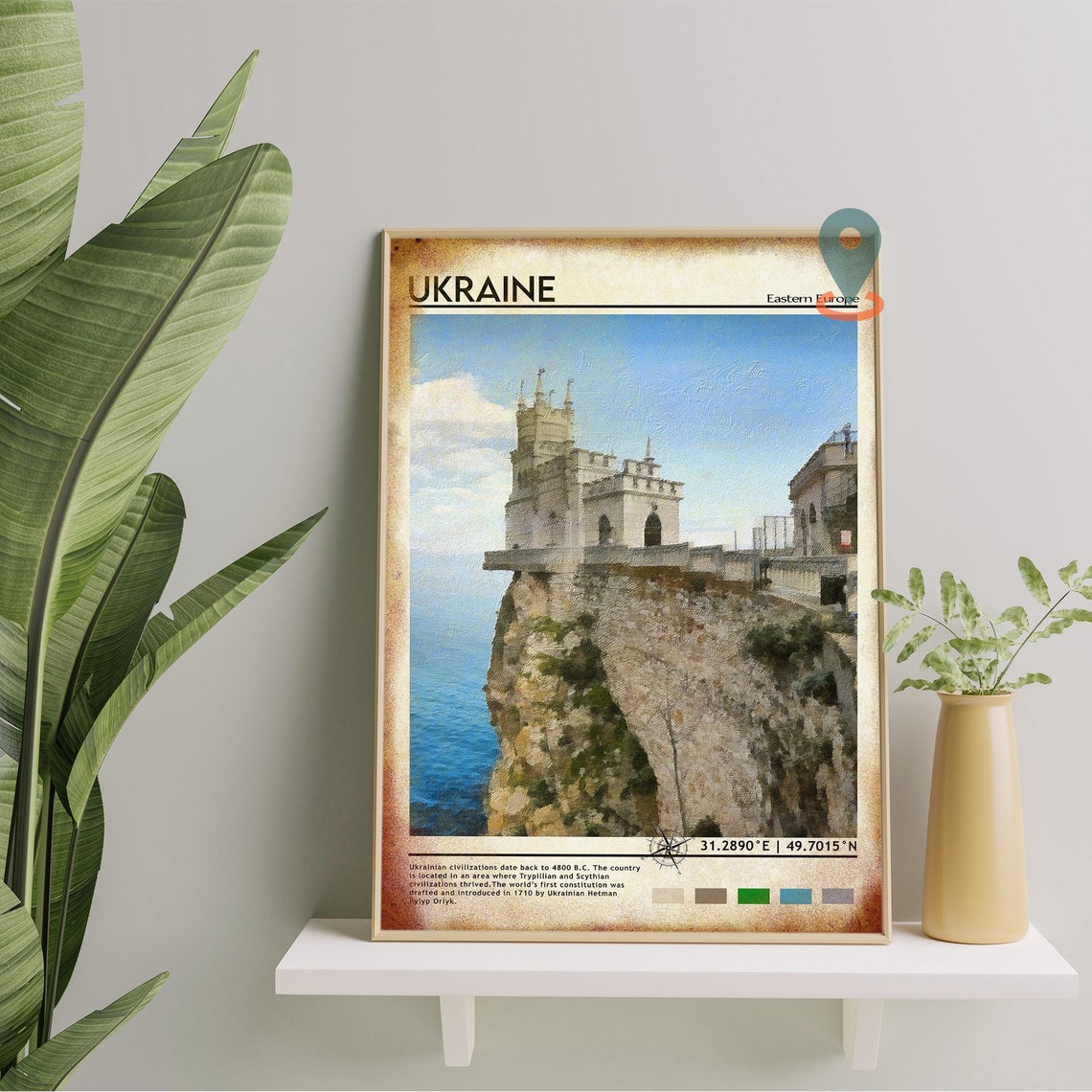 Ukraine Print Vintage Poster Ukraine Wall Art Ukraine Poster Ukraine Photo Ukraine Poster Print Ukraine Poster Ukraine Art - Image 2