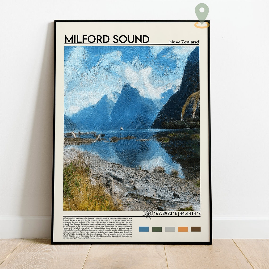 Milford Sound Print New Zealand Print New Zealand Wall Art Mountain Print New Zealand Art Mountains Wall Art Southland Milford Sound - Image 2