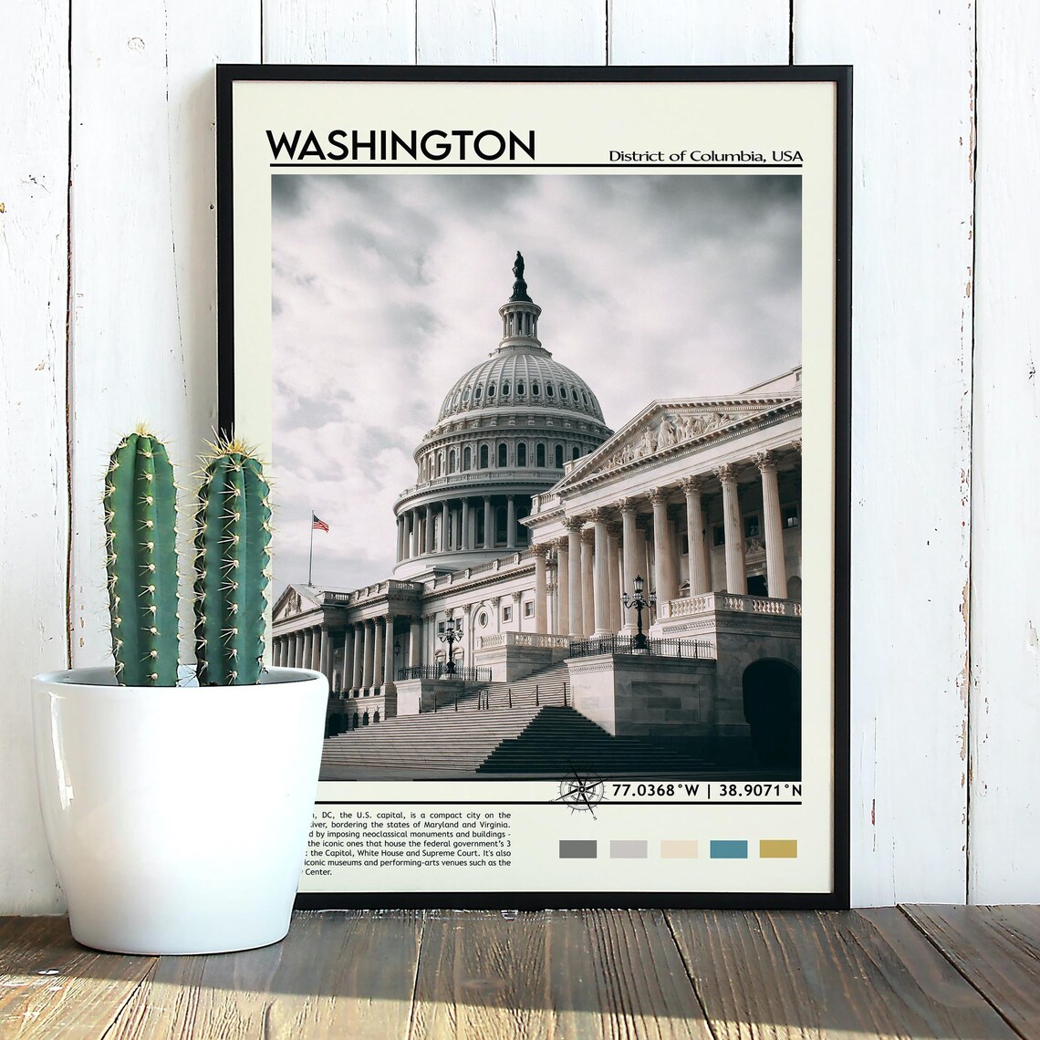 Washington DC US Capitol Building Photo Landmark Travel Wall Art - Image 5