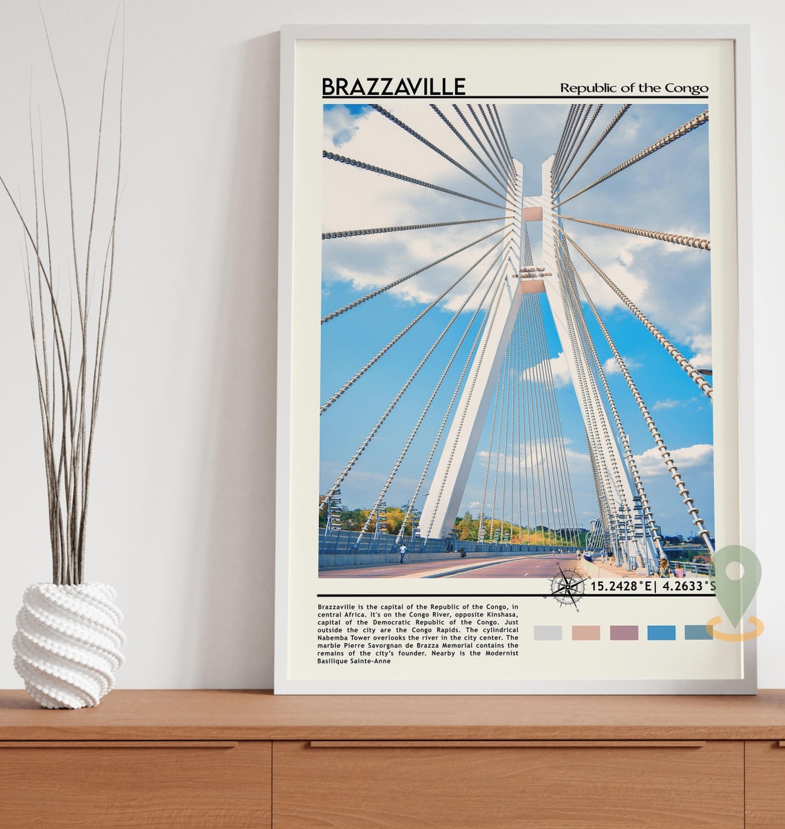 Brazzaville Print Brazzaville Art Brazzaville Poster Brazzaville Photo Brazzaville Poster Print Brazzaville Painting Congo Poster - Image 2