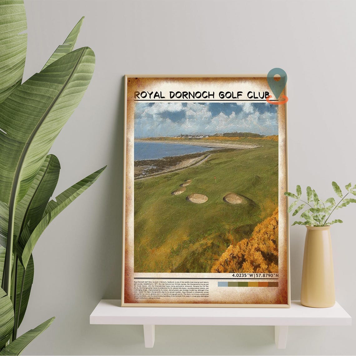 Royal Dornoch Print Royal Dornoch Poster Royal Dornoch Wall Art Royal Dornoch Travel Royal Dornoch Art Print Scotland Print Golf Print - Image 5