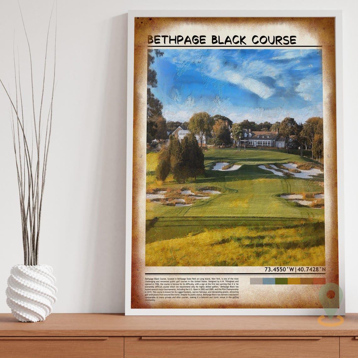 Bethpage Black Course Long Island Golf Championship Fairway Poster - Image 3
