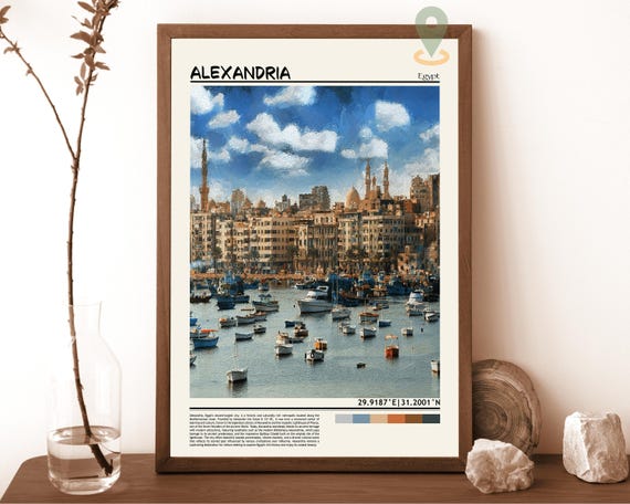 Alexandria Print Alexandria Wall Art Alexandria Poster Alexandria Photo Alexandria Poster Print Alexandria City Alexandria Egypt