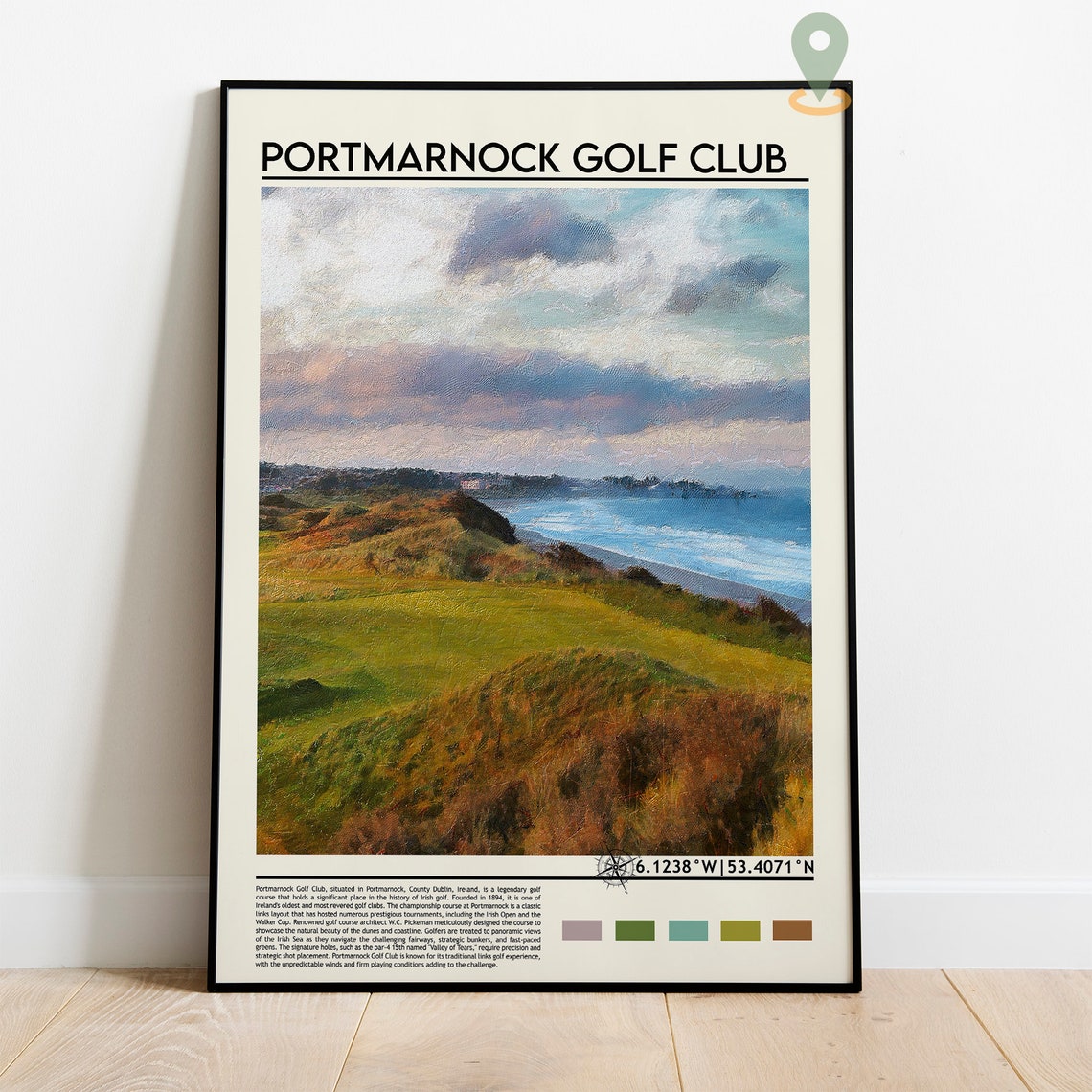 Portmarnock Golf Club Ireland Championship Links Course View Poster - Image 3