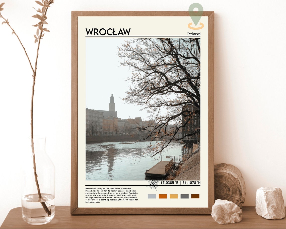 Wrocaw Print Vintage Poster Wrocaw Art Wrocaw Poster Wrocaw Photo Wrocaw Poster Print Wrocaw Wall Art Poland Poster Travel Gift