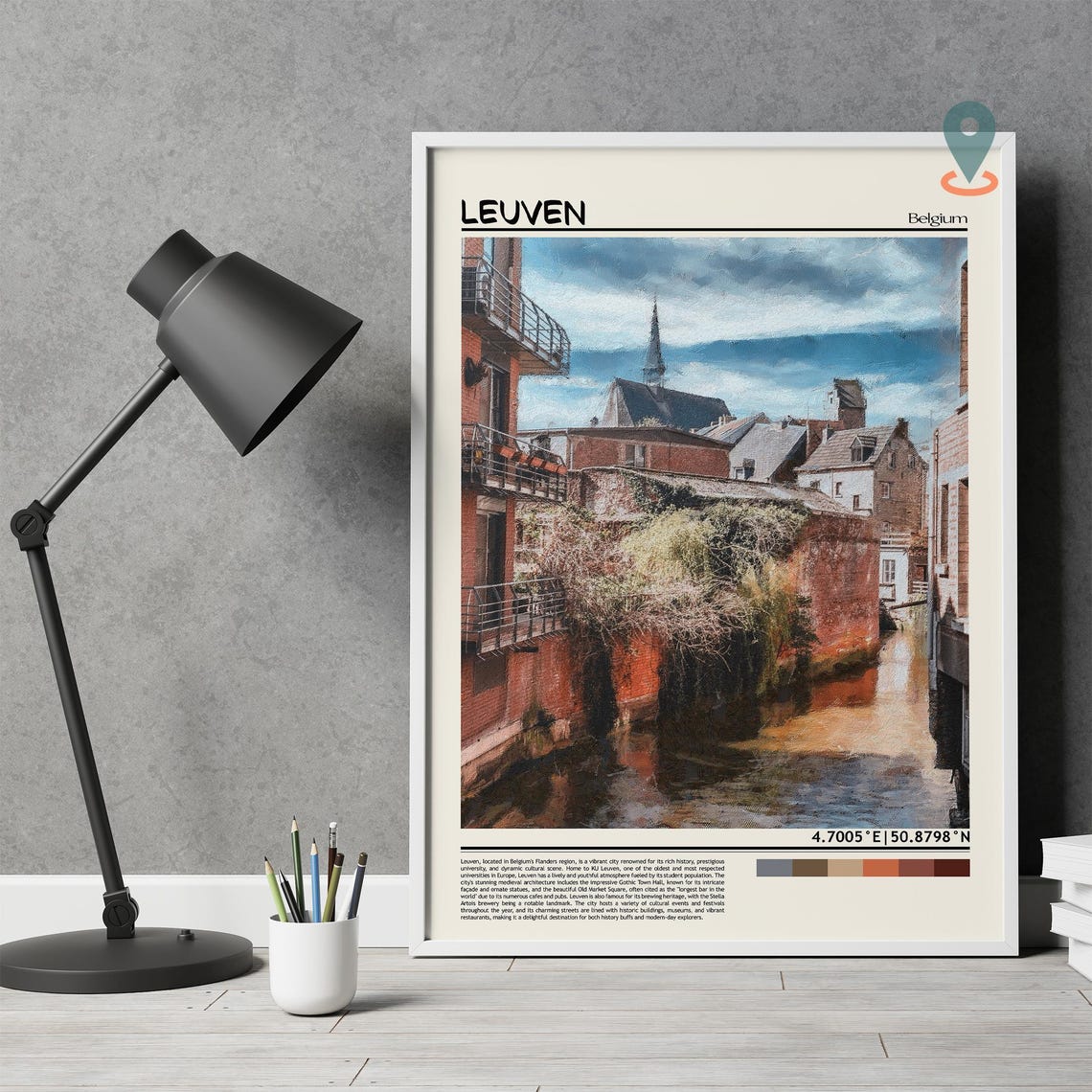 Leuven Print Leuven Wall Art Leuven Poster Leuven Photo Leuven Poster Print Leuven Travel Poster Leuven Belgium Leuven City - Image 3