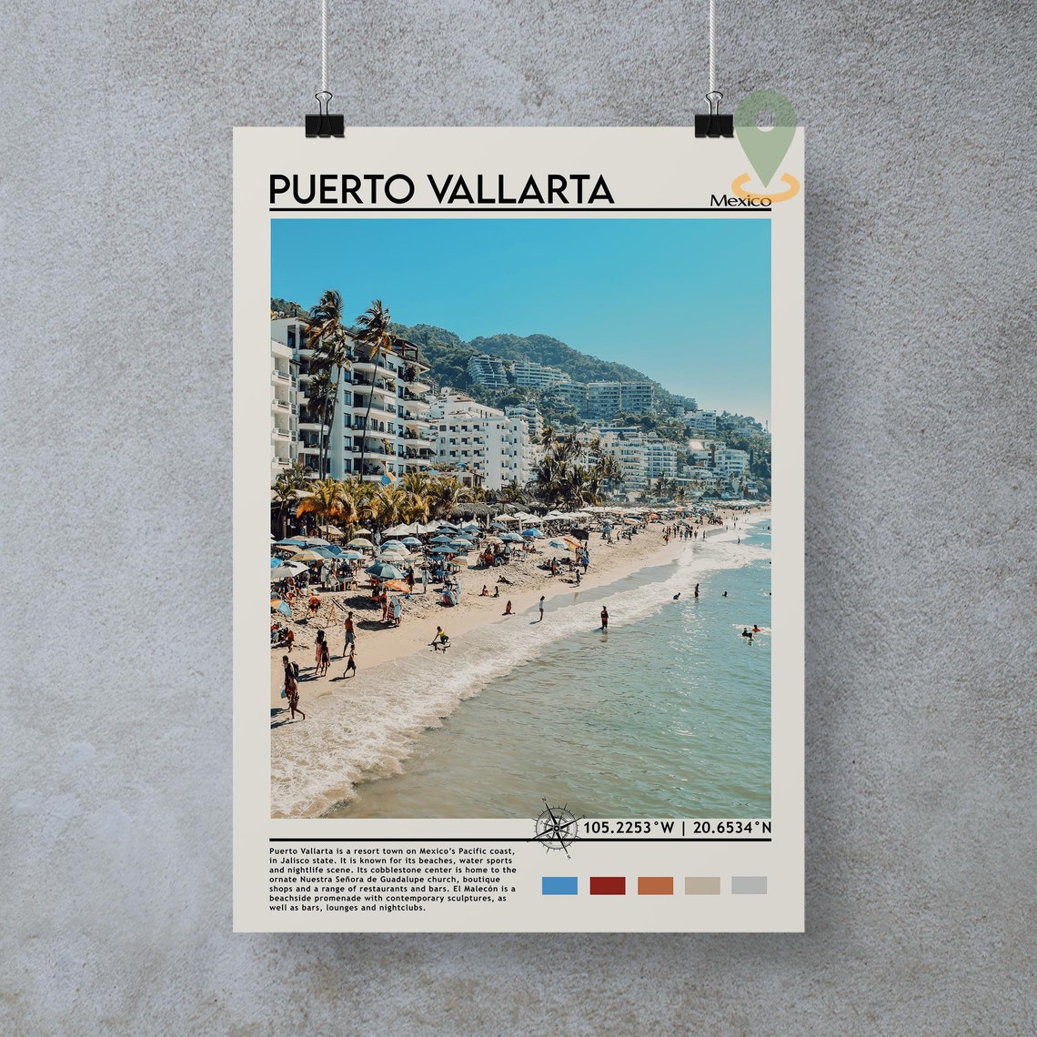 Puerto Vallarta Print Vintage Poster Puerto Vallarta Art Puerto Vallarta Poster Puerto Vallarta Photo Mexico Poster Travel Gift - Image 4