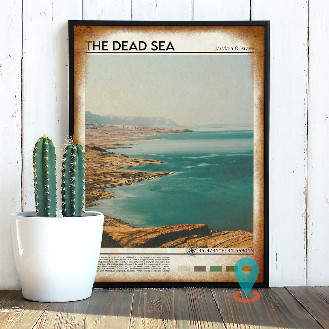 Dead Sea Print Dead Sea Wall Art Dead Sea Poster Dead Sea Photo Dead Sea Poster Print Dead Sea Wall Dcor Dead Sea Travel Poster - Image 2