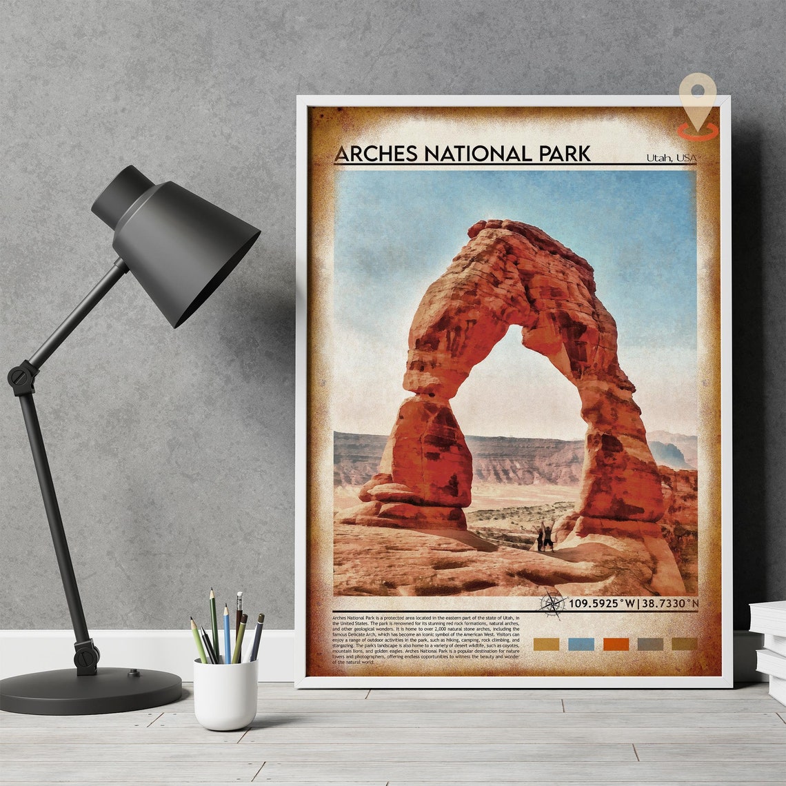 Arches National Park Utah Delicate Arch Red Rock Desert Poster - Image 4