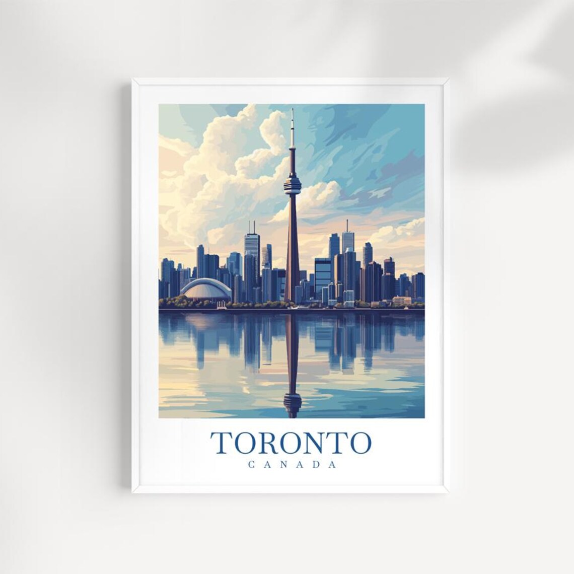Toronto Canada Travel Print Illustrated City Skyline Art