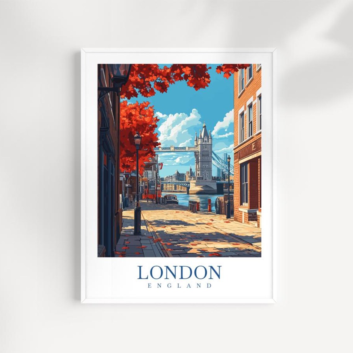 London Cityscape Art Print Urban Travel Poster