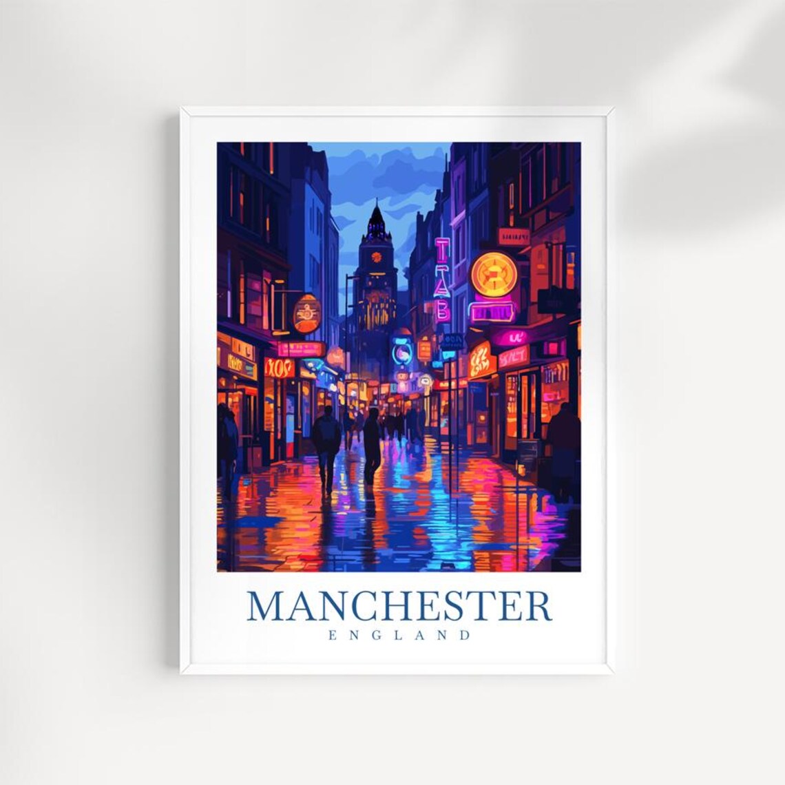 Manchester Travel Poster United Kingdom City Art Print
