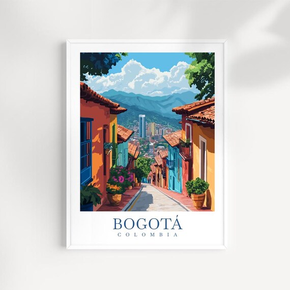 Bogot Colombia Travel Print South America Cityscape Poster