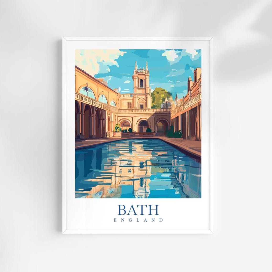 Bath England Roman Baths Great Pool Georgian Architecture Poster
