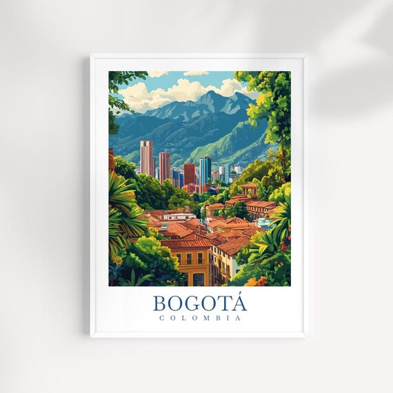 Bogot Colombia Travel Print South America Cityscape Poster