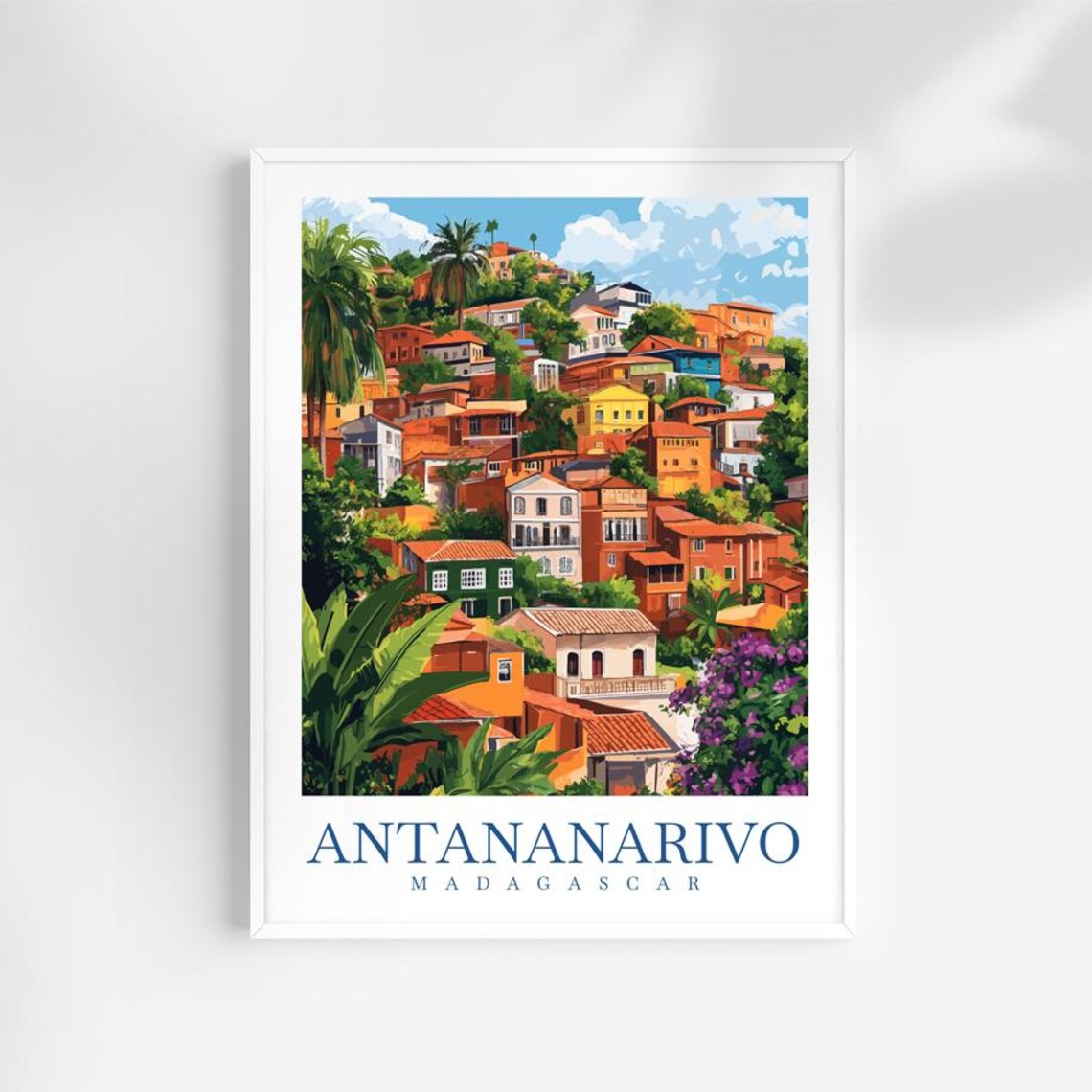 Antananarivo Madagascar Print Illustrated African City Skyline