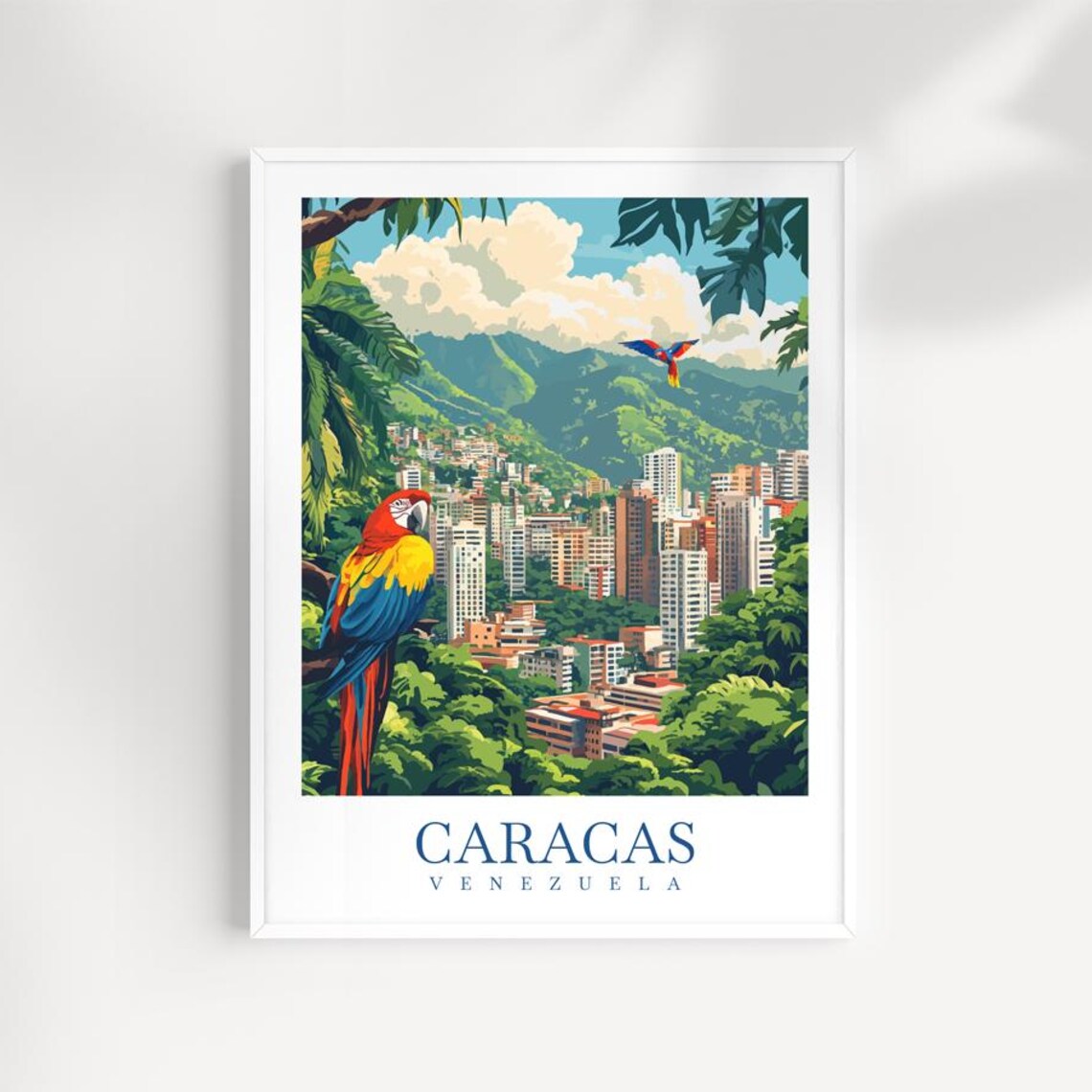 Caracas Venezuela Travel Poster, Avila Mountain