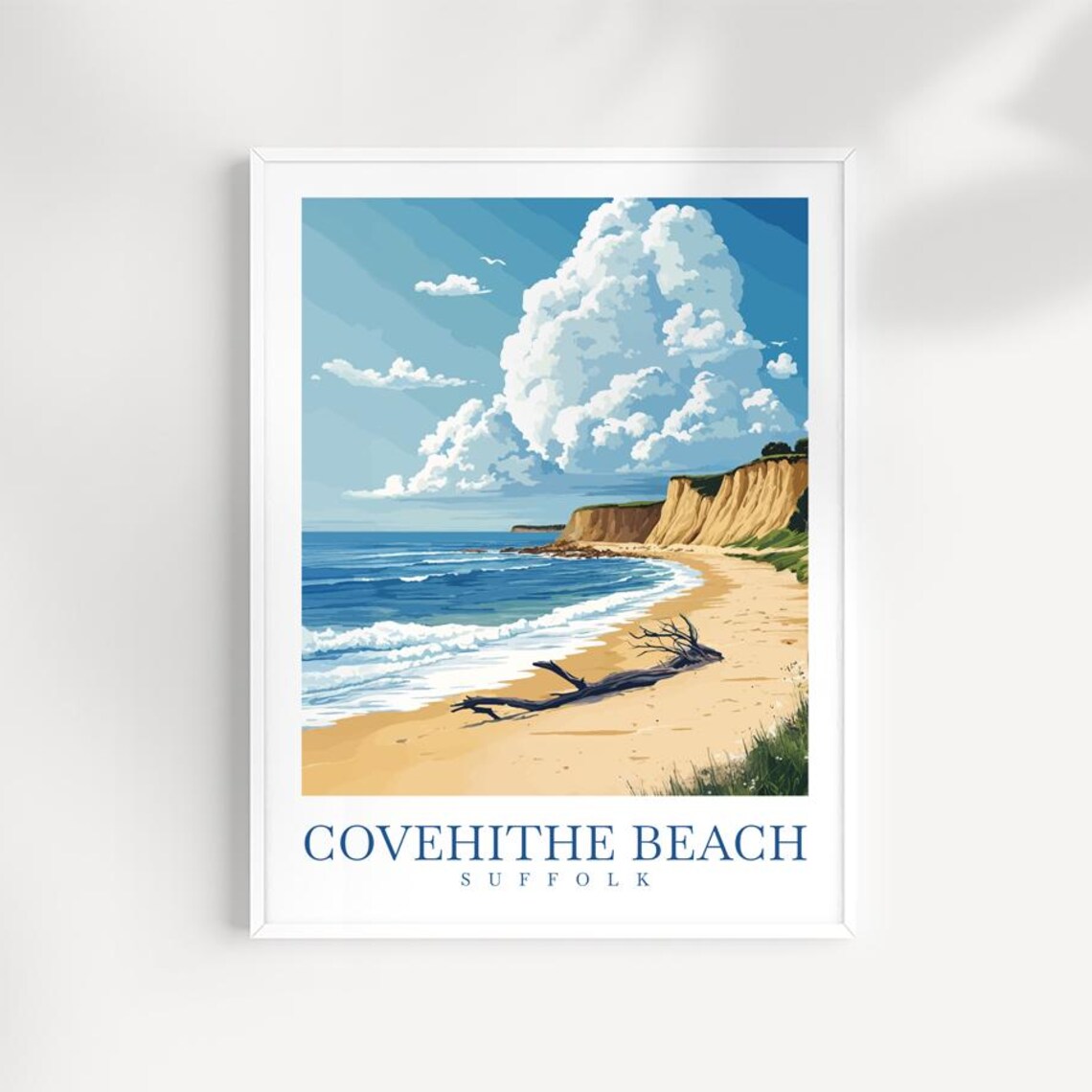 Covehithe Beach Suffolk Cliffs Sandy Shore Coastal Travel Poster